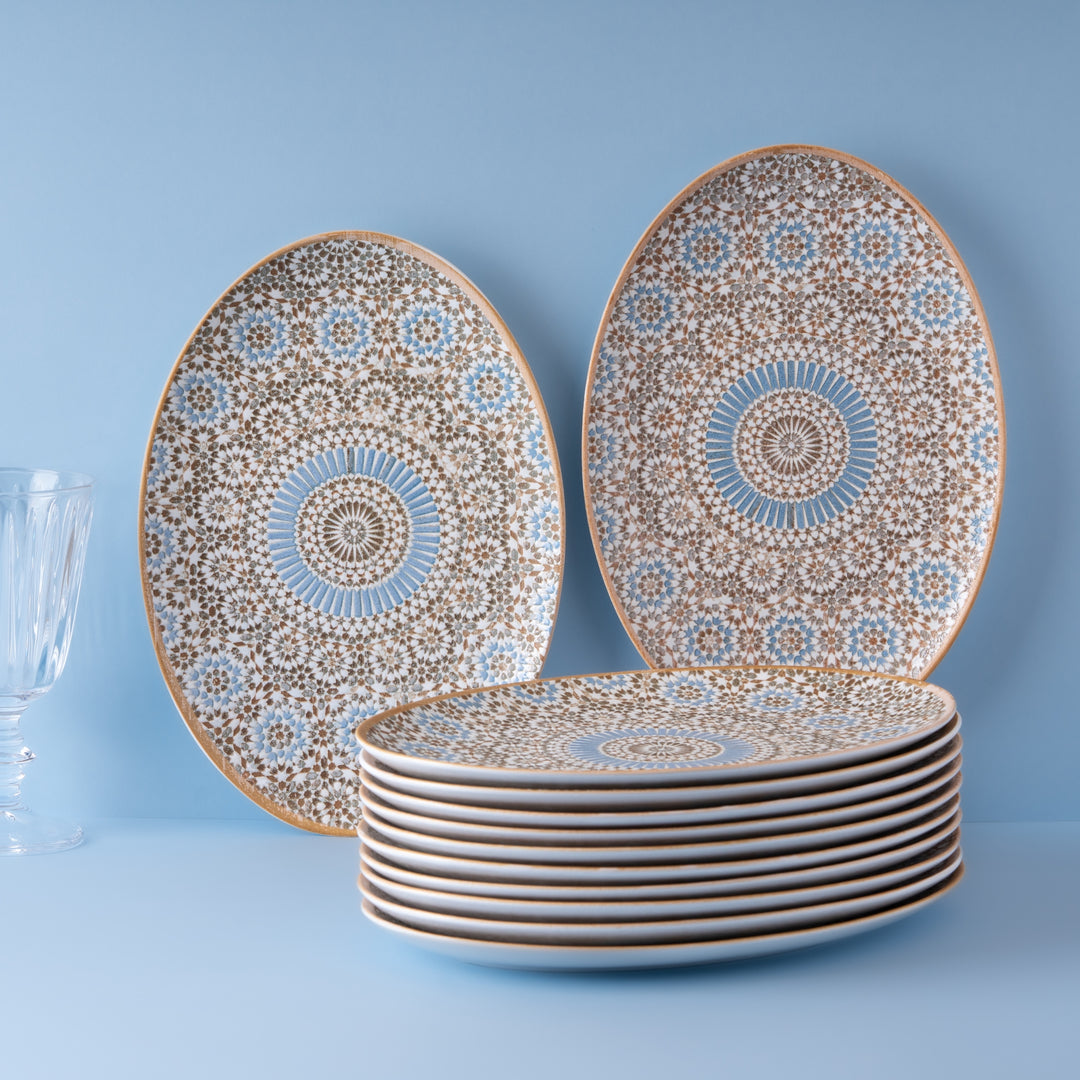 Oval Plate with Foot | Porcelain, 11" | Pack of 12