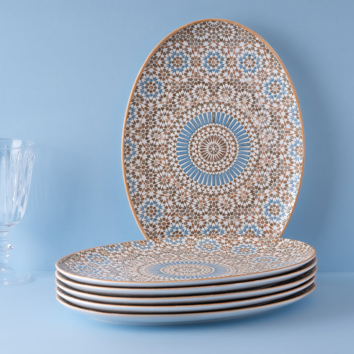 Oval Plate with Foot | Porcelain, Pack of 12 | 11"