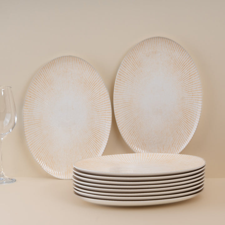 Plate Oval With Foot | Porcelain, 11" | Pack of 12