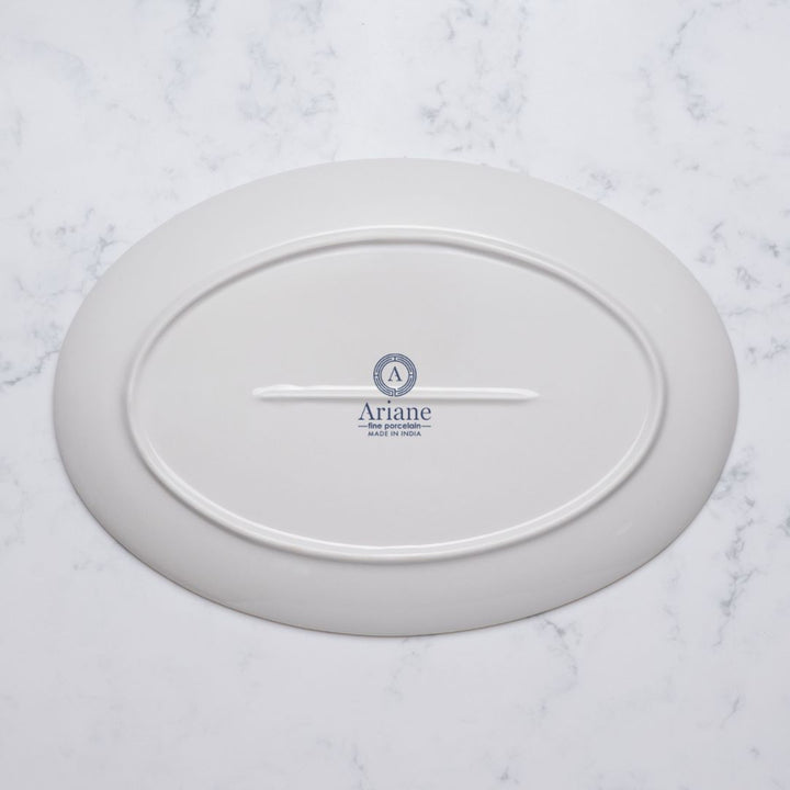 Plate Oval With Foot | Porcelain, 12.59" | Pack of 12