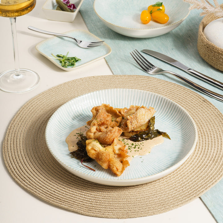 Classic Flat Dining Plate | Porcelain | Set of 6