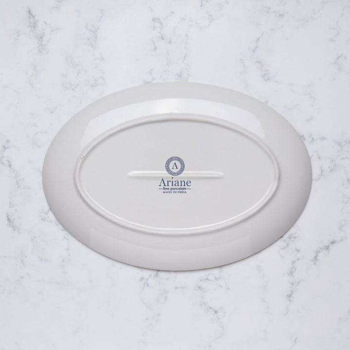 Oval Plate with Foot | Porcelain, 11" | Pack of 12