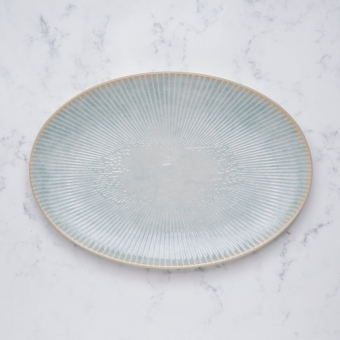 Oval Plate with Foot | Porcelain, 12,59" | Pack of 12