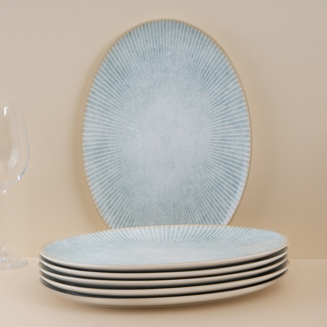 Oval Plate with Foot | Porcelain, 12,59" | Pack of 12