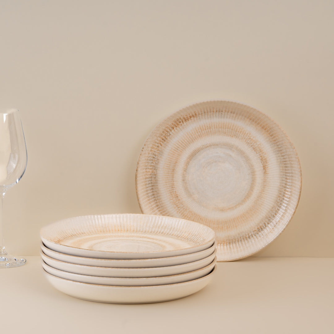 Modern Flat Plate | Porcelain | Pack of 6