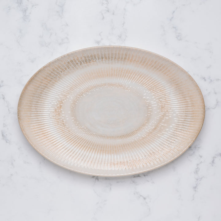 Premium Oval Plate with Foot | 12.59" | Porcelain | Set of 6