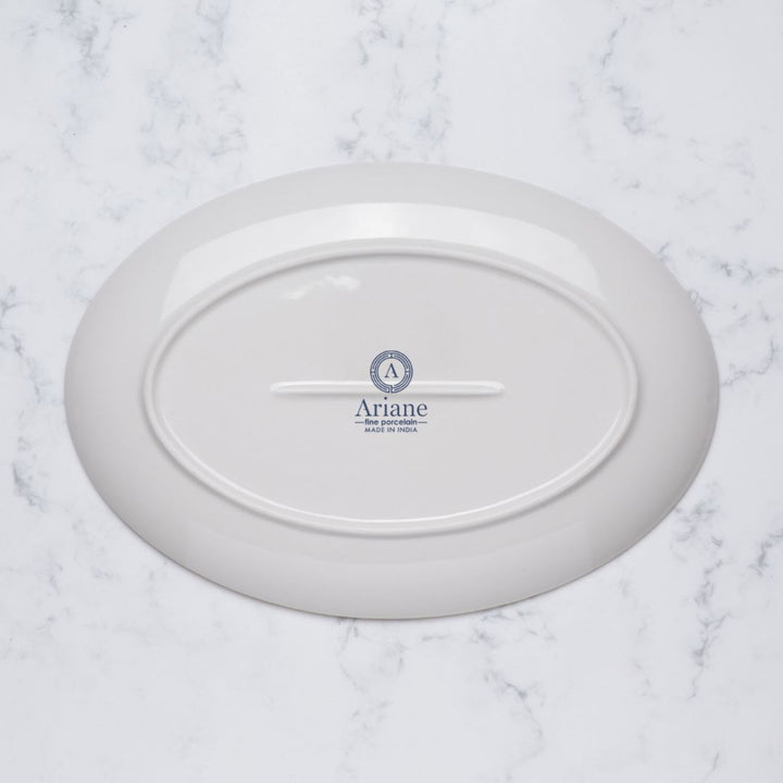 Premium Oval Plate with Foot | 12.59" | Porcelain | Set of 6