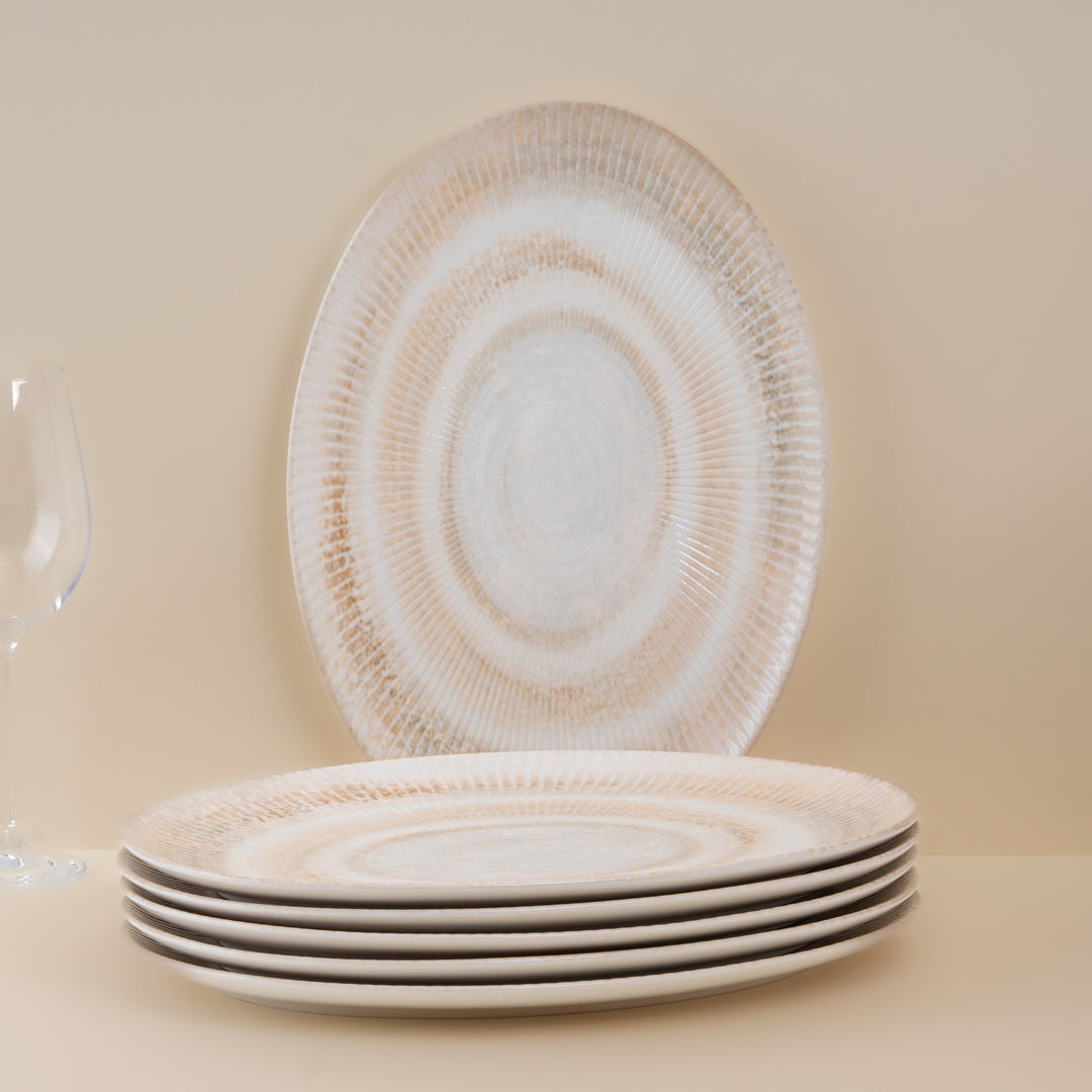 Premium Oval Plate with Foot | 11" | Porcelain | Set of 12