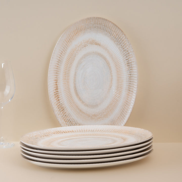 Premium Oval Plate with Foot | 11" | Porcelain | Set of 12