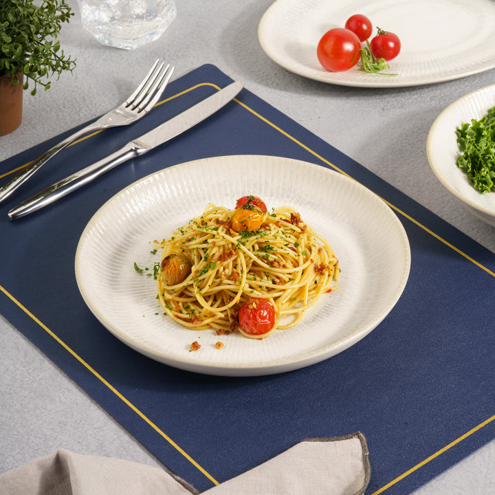 Luxury Porcelain Flat Plate Collection | Pack of 6