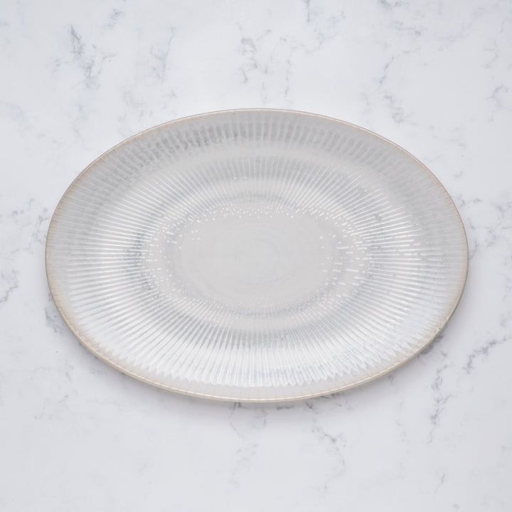 Oval Plate with Foot | Porcelain,  11" | Pack of 6