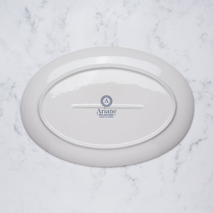 Oval Plate with Foot | Porcelain,  11" | Pack of 6