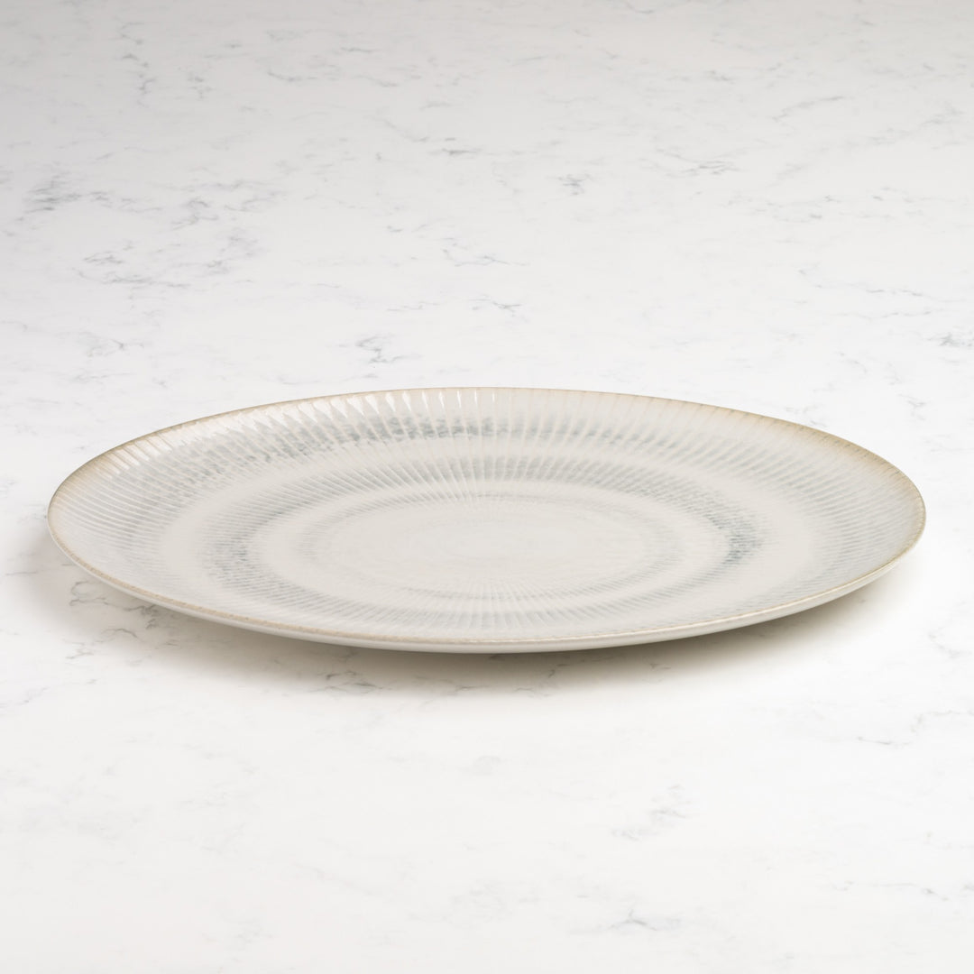 Oval Plate with Foot | Porcelain,  11" | Pack of 6