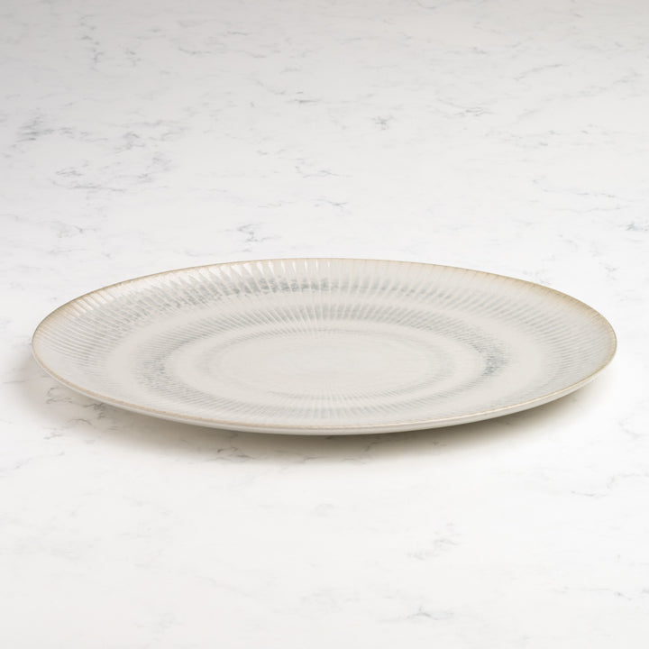 Oval Plate with Foot | Porcelain,  11" | Pack of 6