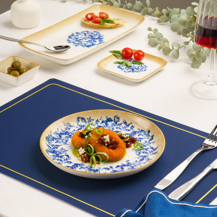 Plate Flat | Amalfi | Porcelain, Set of 6