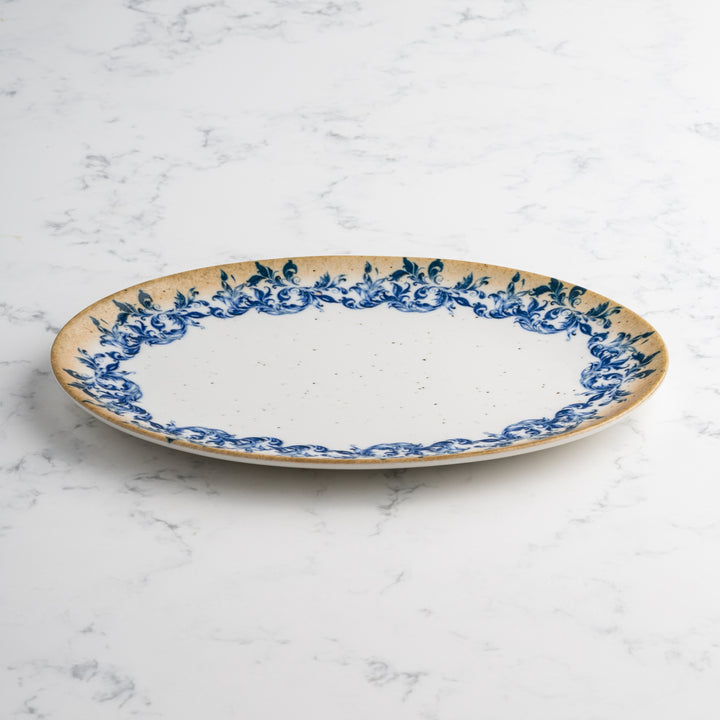 Plate Oval With Foot | Amalfi | Porcelain, Set of 12