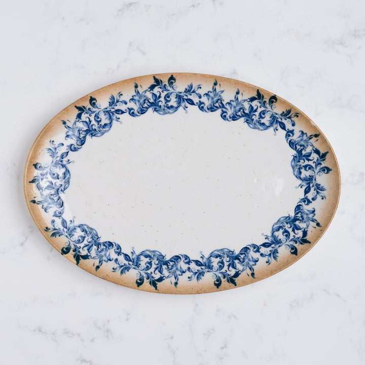 Plate Oval With Foot | 12.59" | Porcelain, Pack of 6