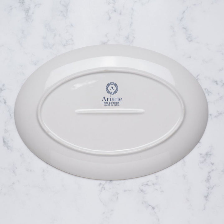 Plate Oval With Foot | 12.59" | Porcelain, Pack of 6
