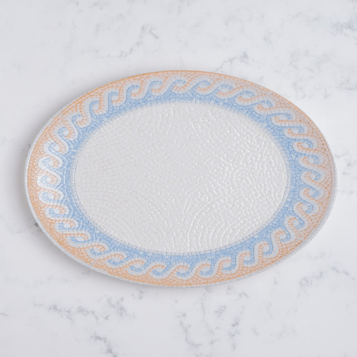 Oval Plate With Foot | Porcelain, Set of 6