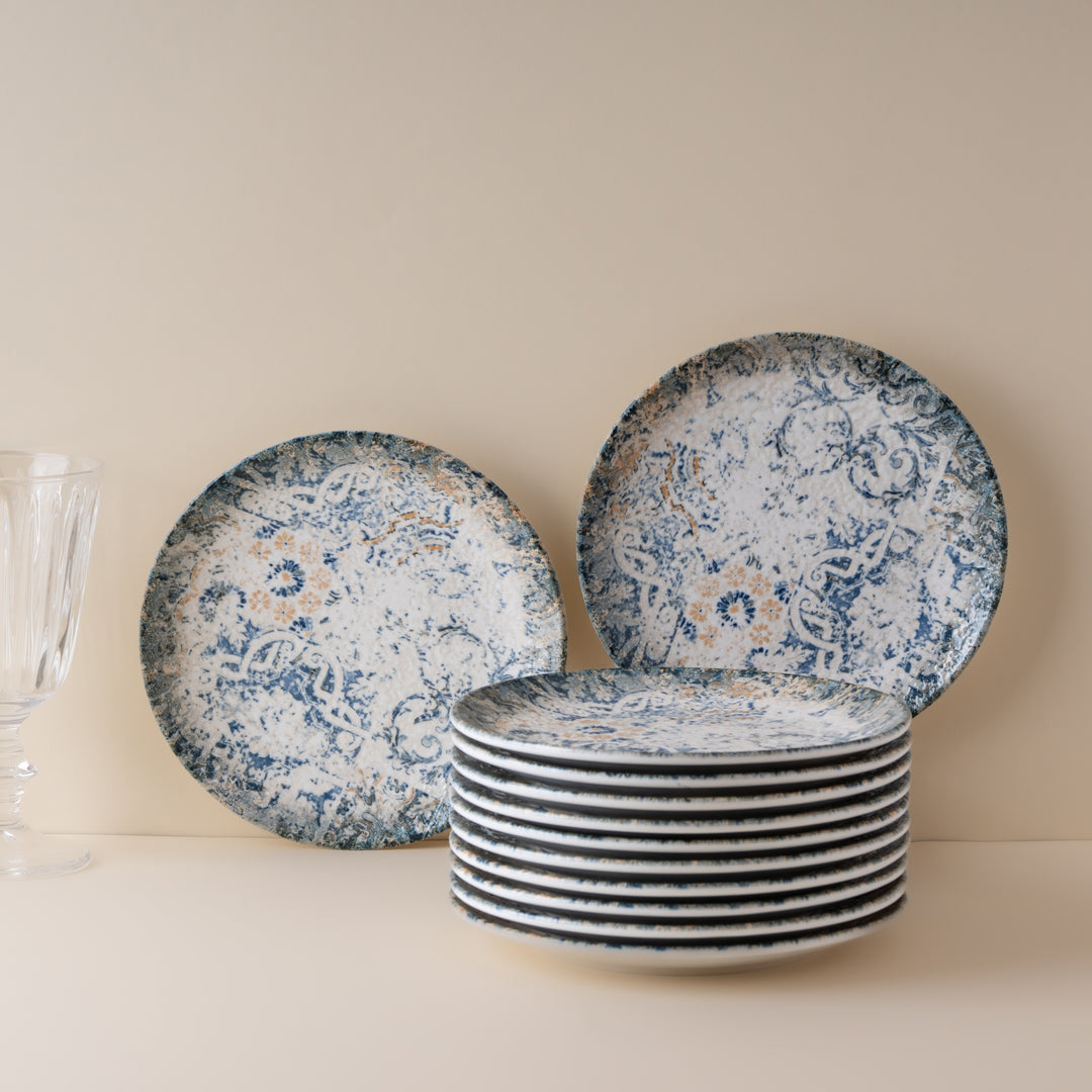 Round Rimless Plate | Porcelain | Pack of 12
