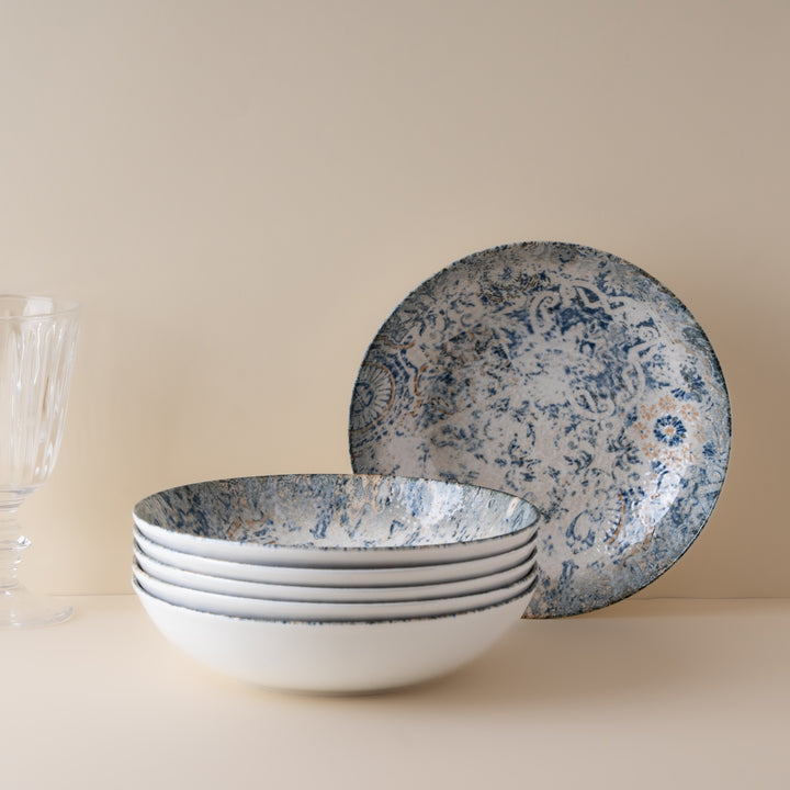 Round Deep Plate | Porcelain 28.74oz |Set of 6