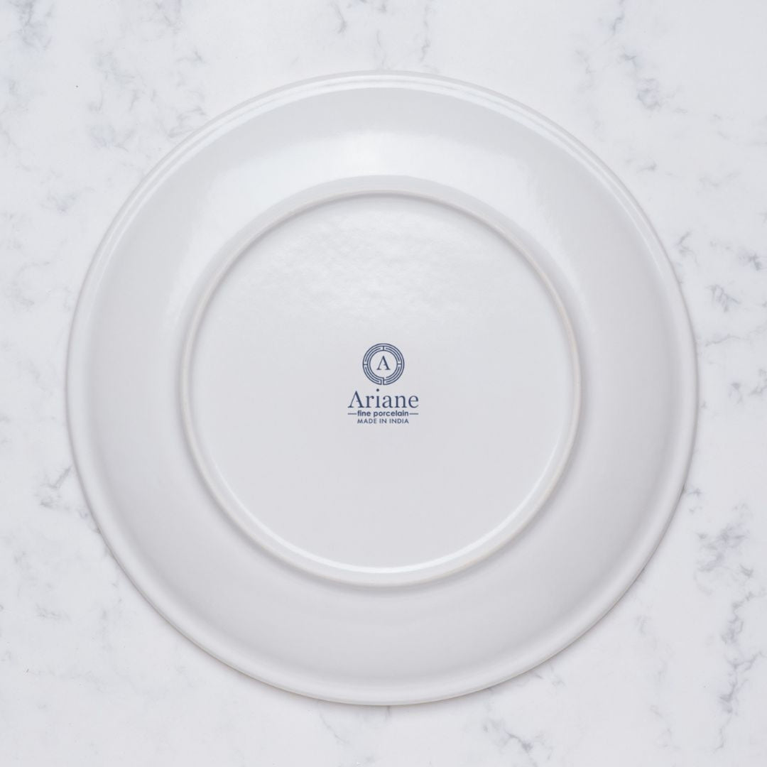 Round Rimless Plates | Porcelain, Pack of 12