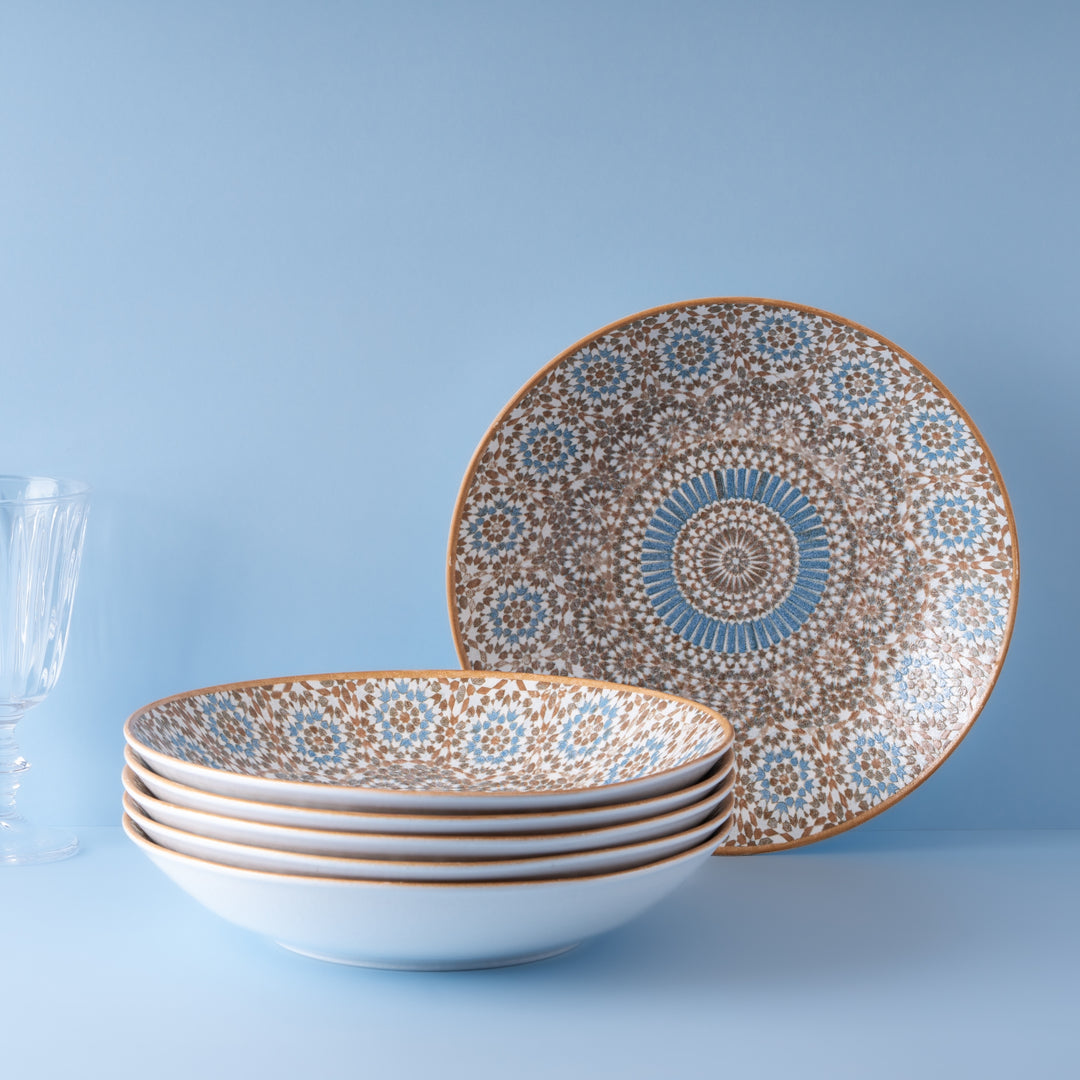Tangier Deep Plate | Porcelain |  Pack of 6