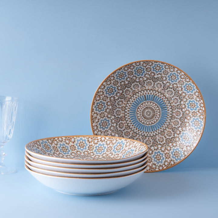 Tangier Deep Plate | Porcelain |  Pack of 6