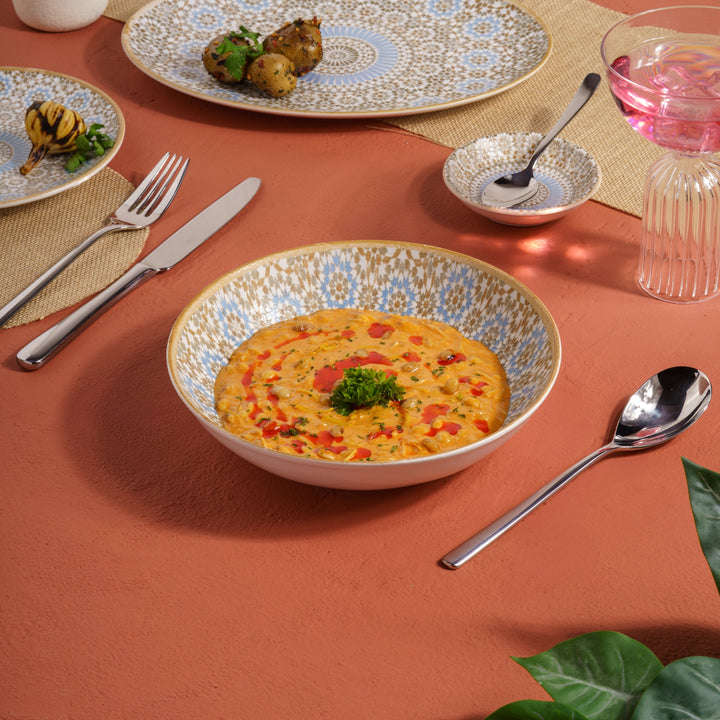 Tangier Deep Plate | Porcelain |  Pack of 6