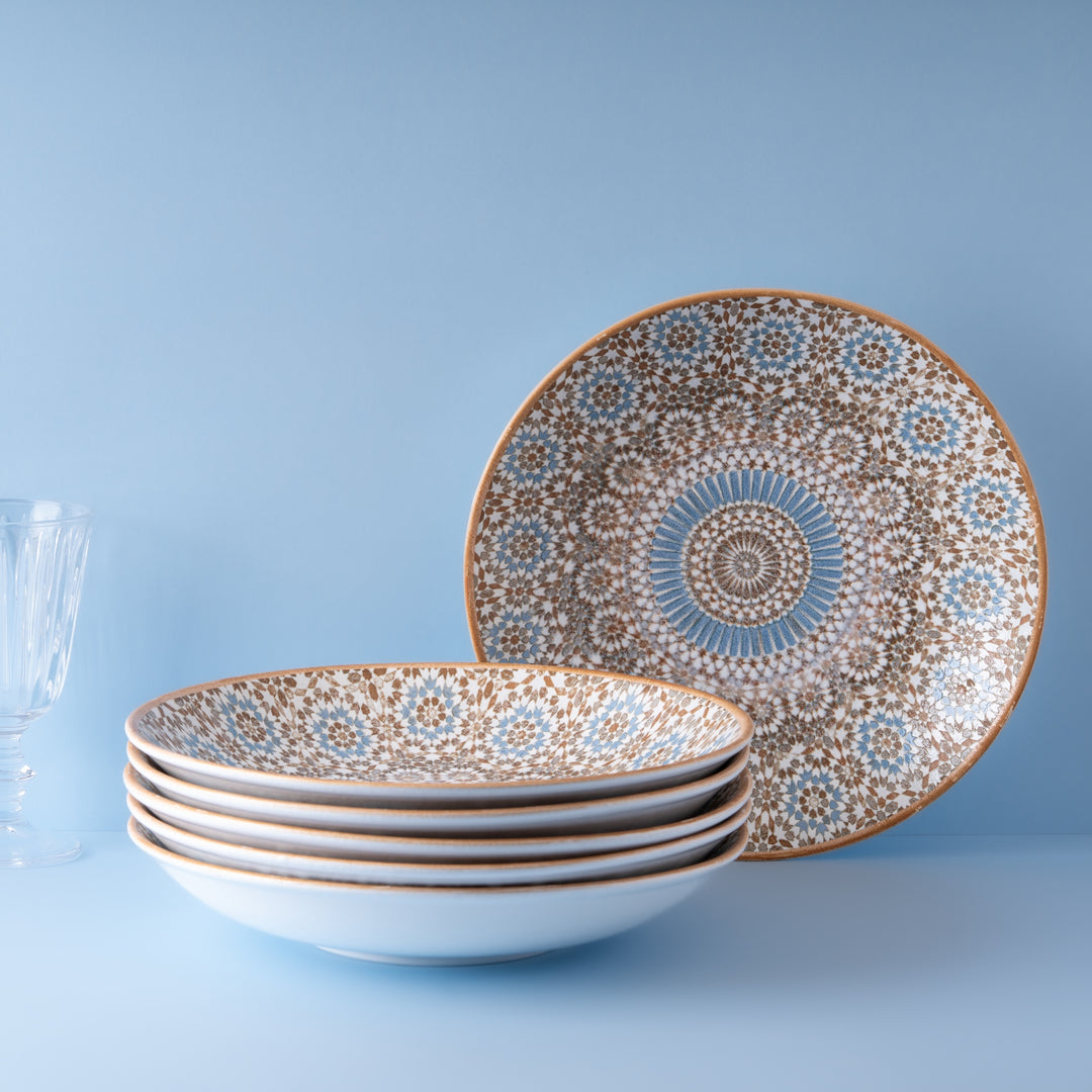 Round Cous Cous Deep Plates | Porcelain, Set of 6