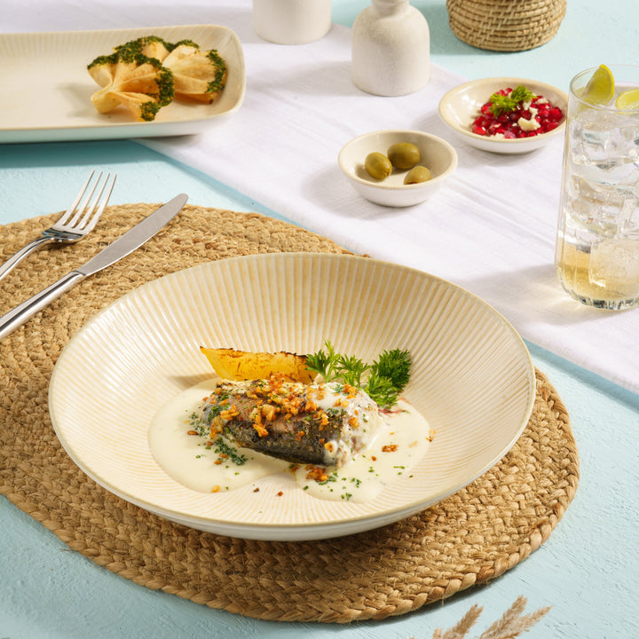 Round Cous Cous Deep Plate| Porcelain, 50.75oz | Pack of 6