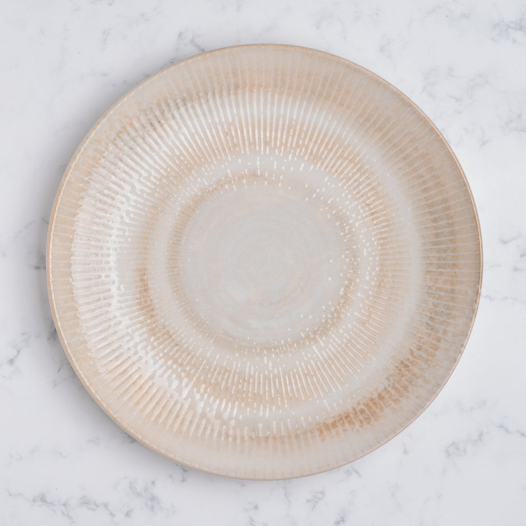 Durable Round Rimless Plate | Porcelain | Set of 6