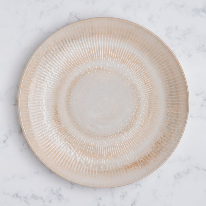 Durable Round Rimless Plate | Porcelain | Set of 6