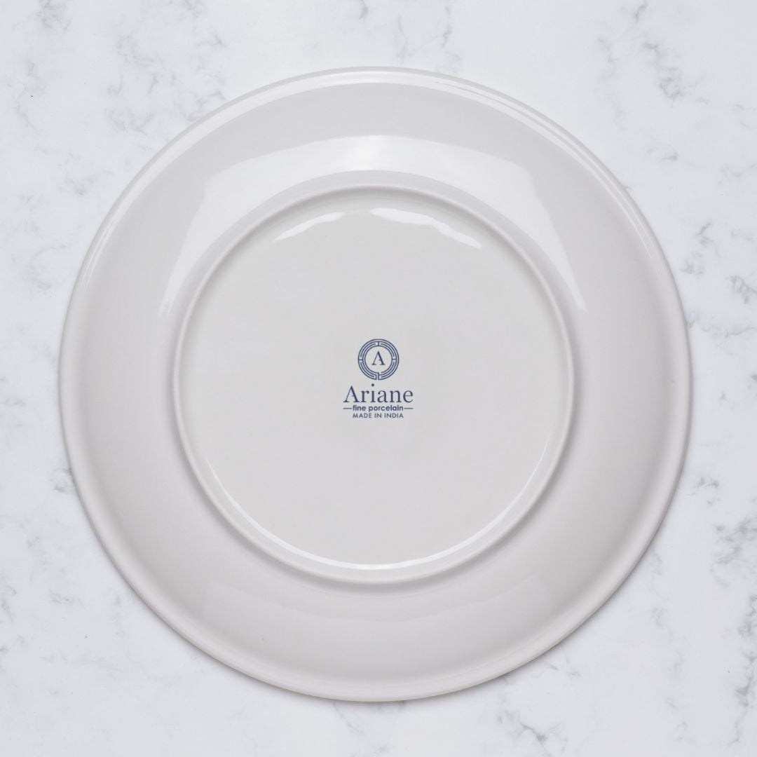 Durable Round Rimless Plate | Porcelain | Set of 6