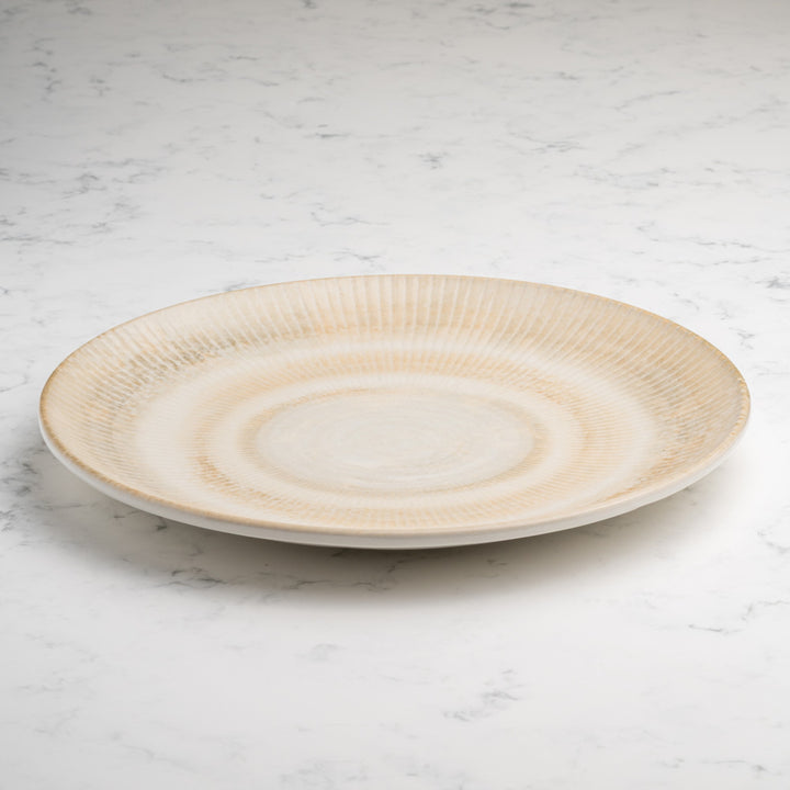 Durable Round Rimless Plate | Porcelain | Set of 6
