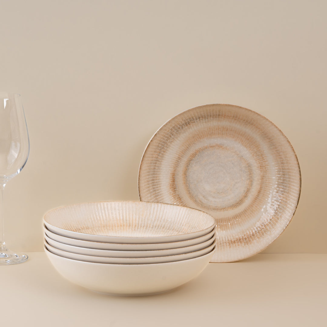 Classic Round Deep Plate | Porcelain | Set of 6