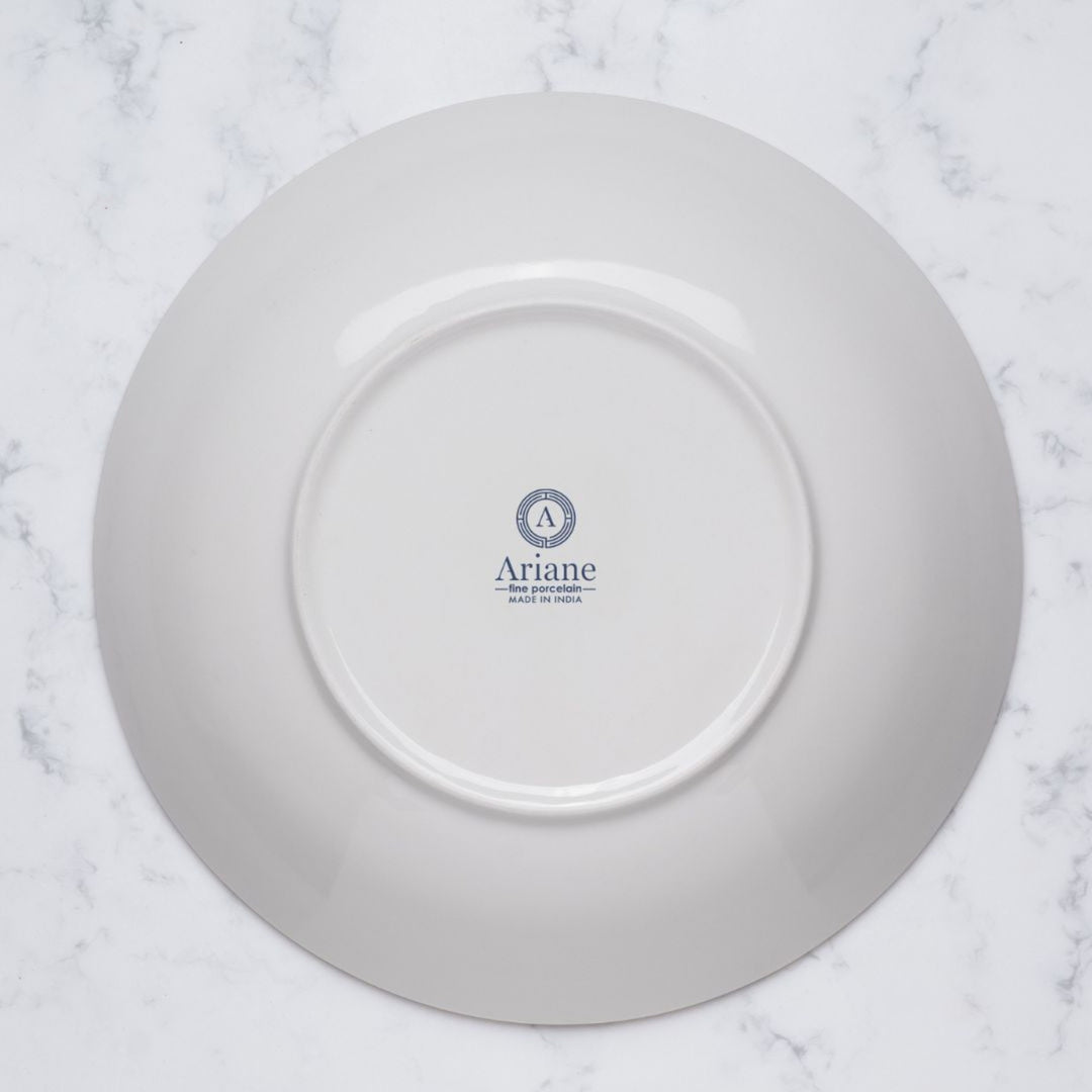 Elegant Round Wok Deep Plate | 9.13", Porcelain | Pack of 6