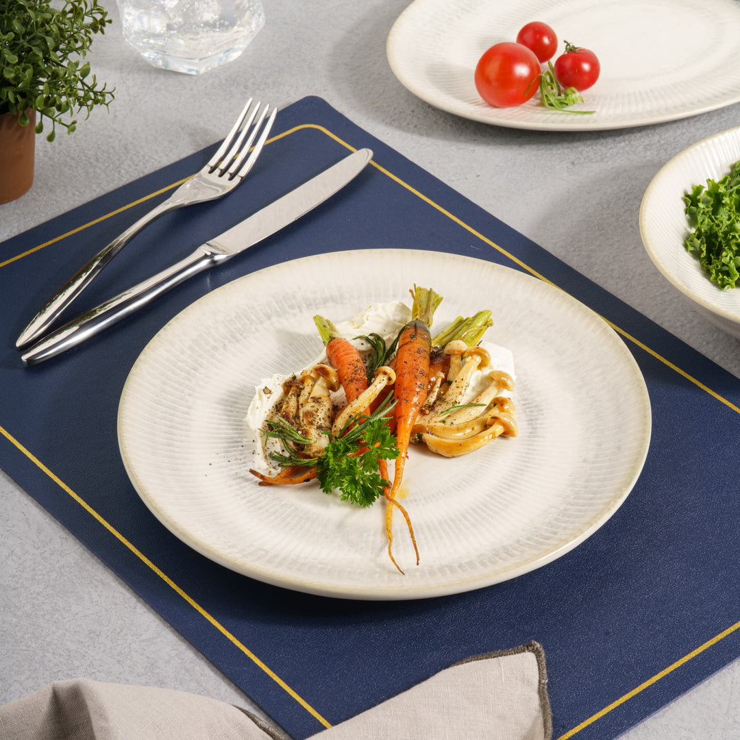 Round Rimless Plate | Porcelain, Set of 6