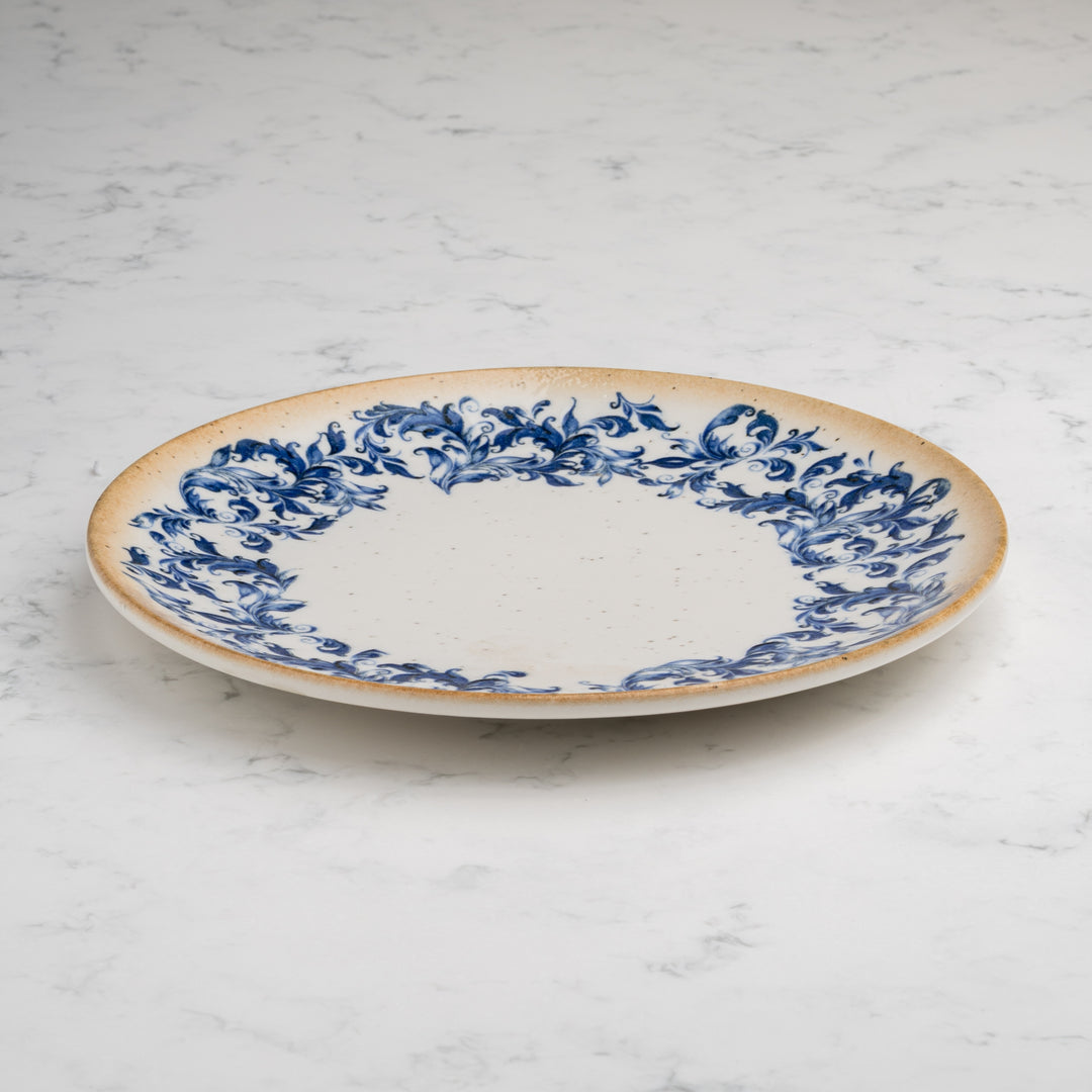 Porcelain Round Rimless Plate | Amalfi | Set of 6