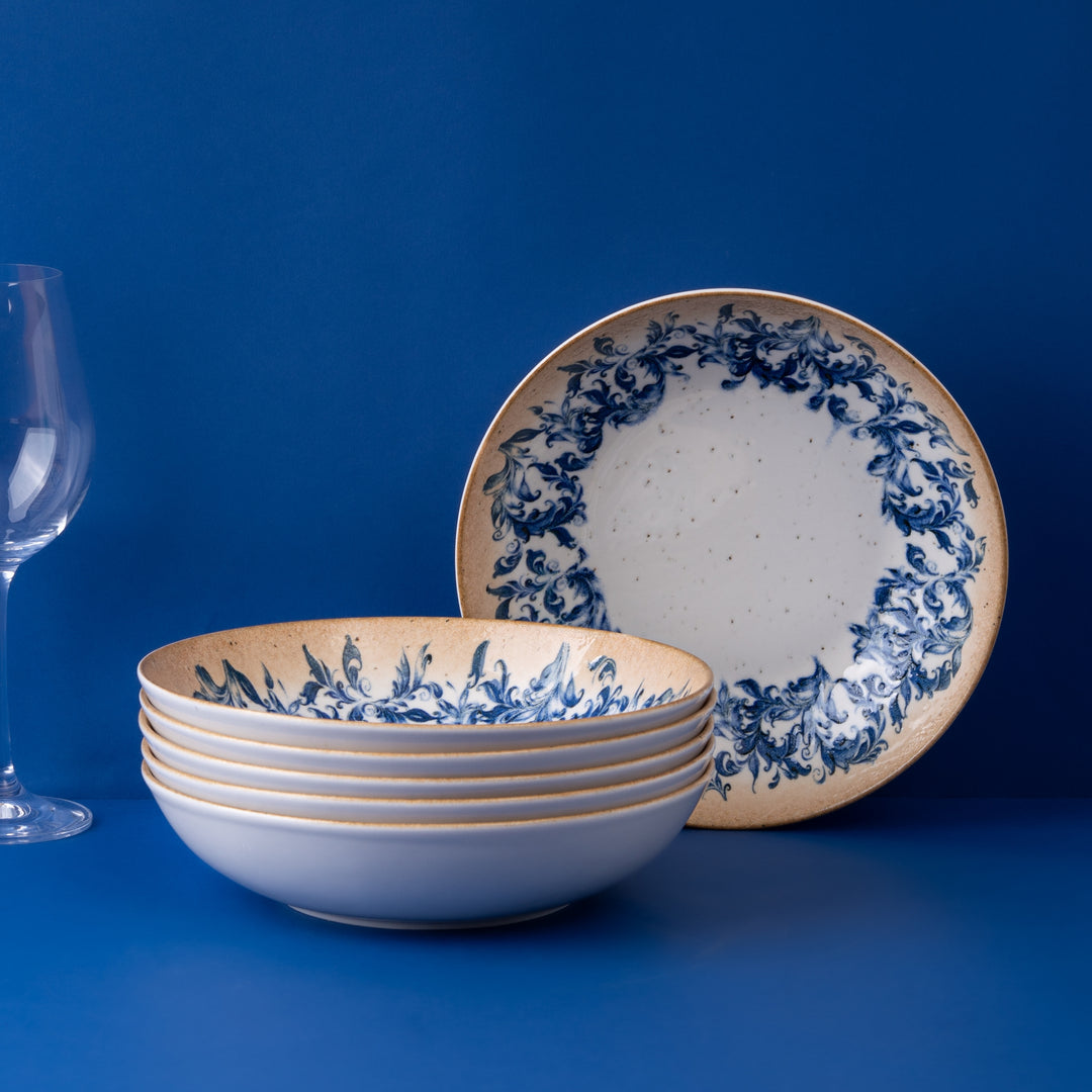 Round Deep Plate | Porcelain | 8.2", Pack of 6