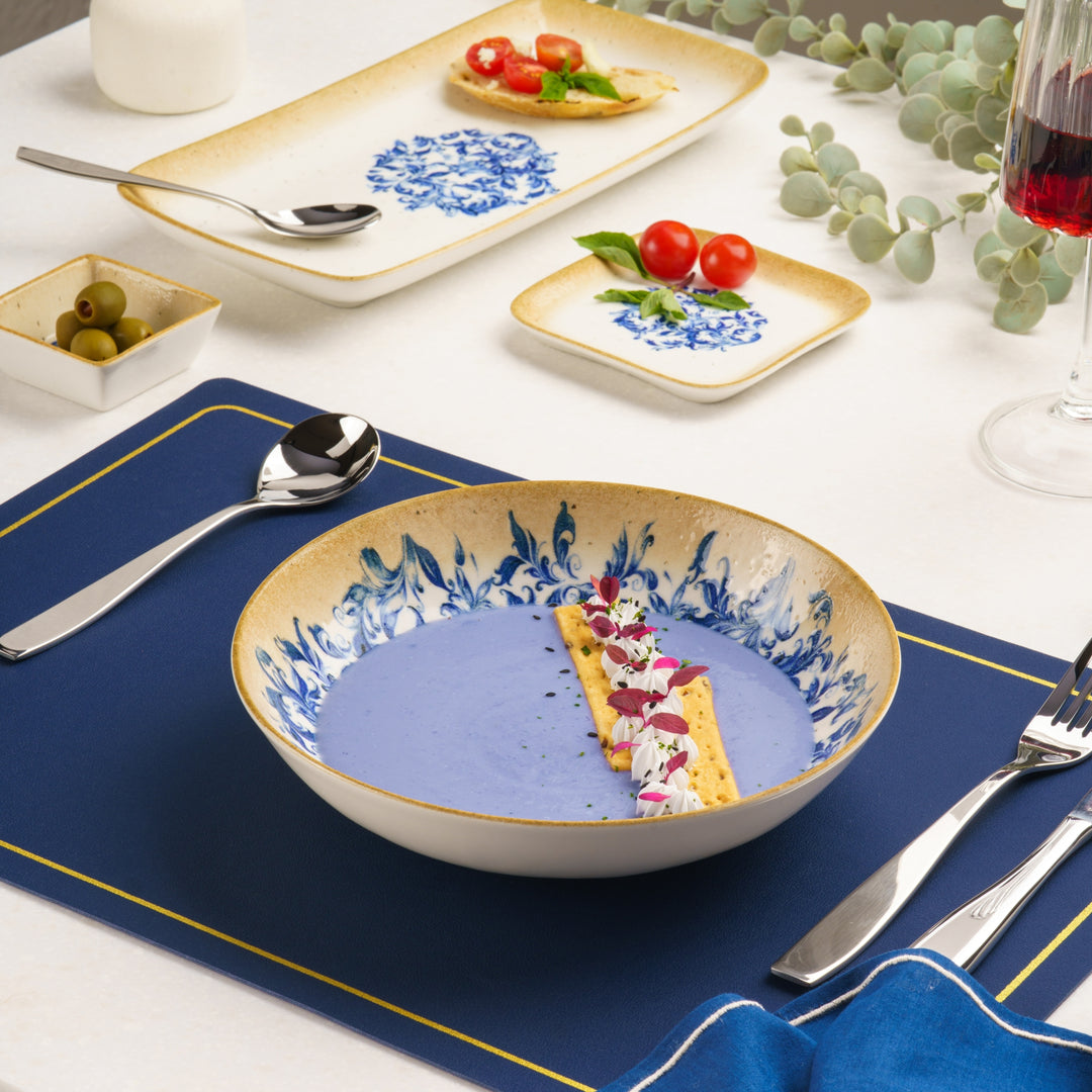 Round Deep Plate | Porcelain | 8.2", Pack of 6