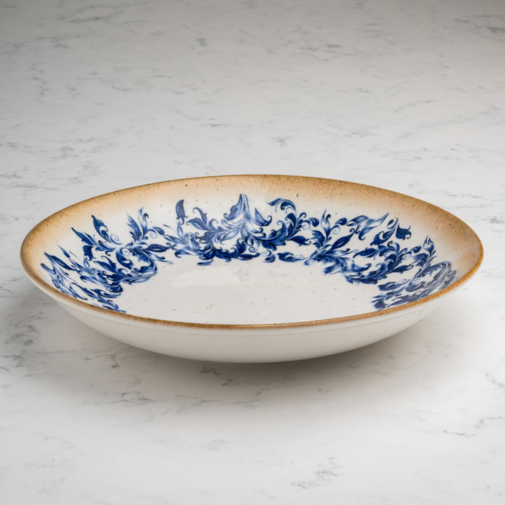 Round Wok Deep Plate | Porcelain|  11", Pack  of 6