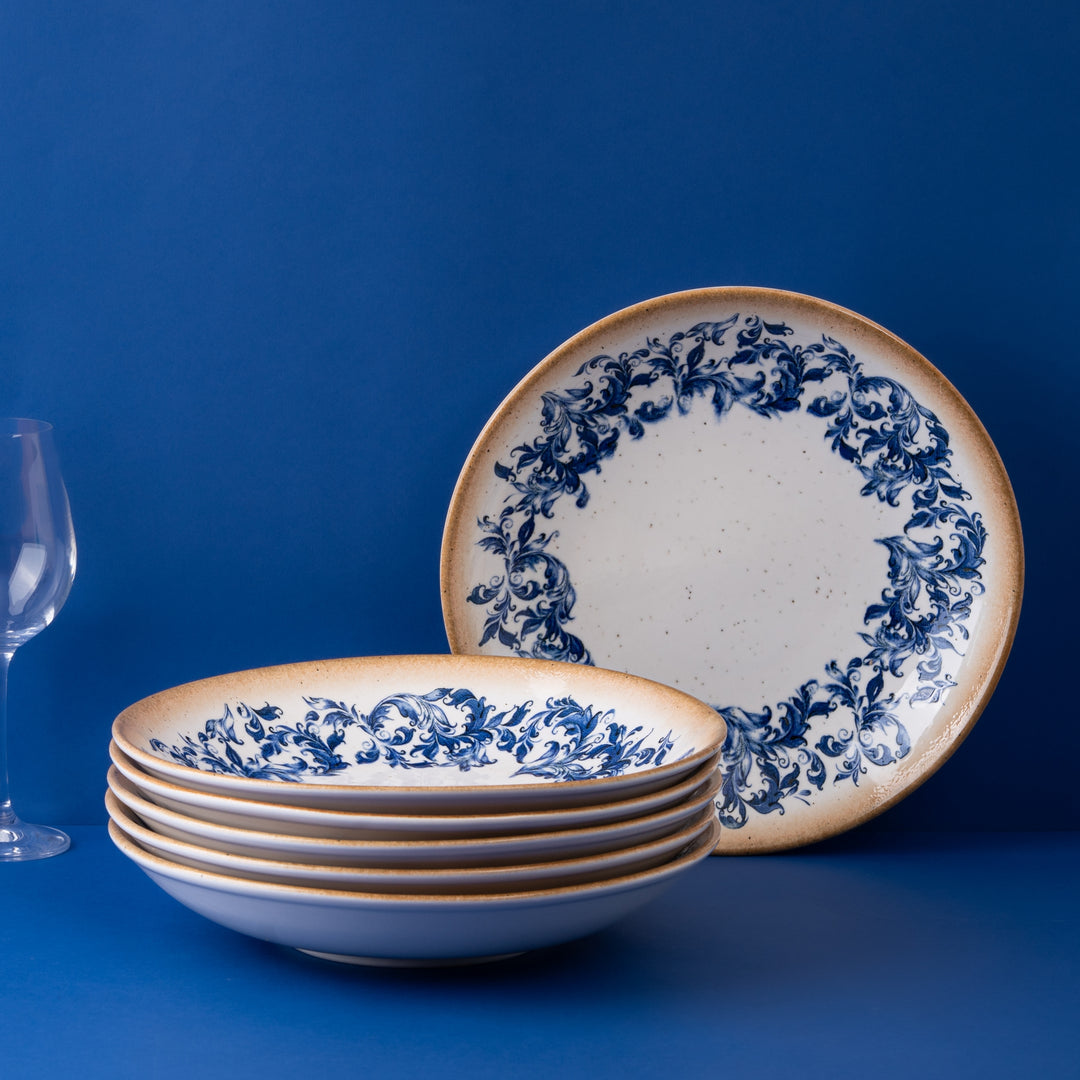 Round Wok Deep Plate | Porcelain|  11", Pack  of 6
