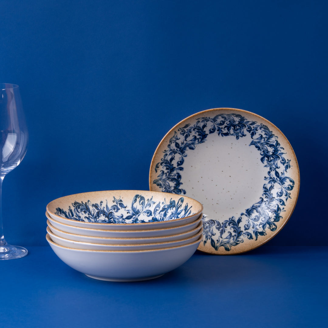 Round Deep Plate | 8.2"| Porcelain, Pack of 6