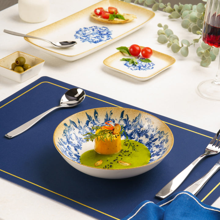 Round Deep Plate | 8.2"| Porcelain, Pack of 6