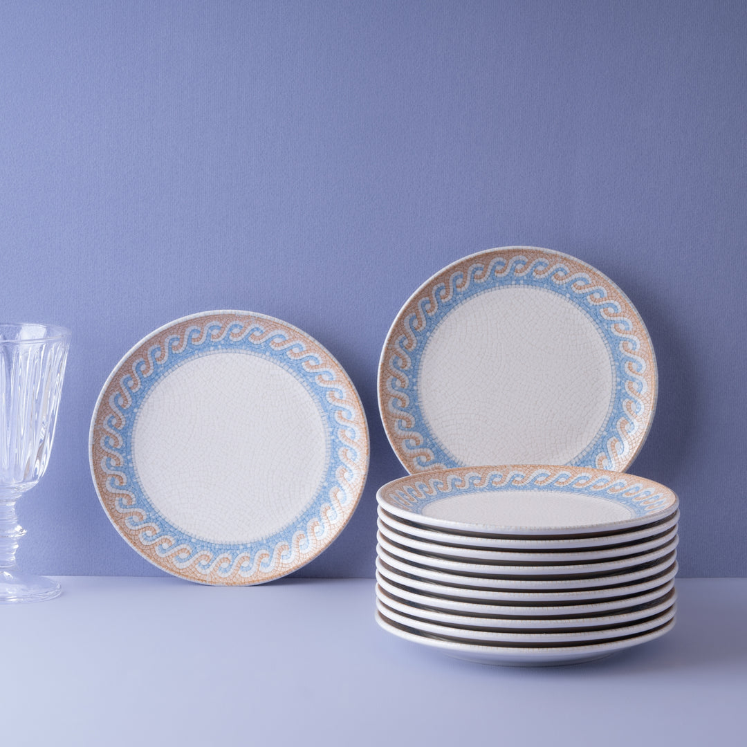 Round Rimless Plate | Porcelain , Pack of  12