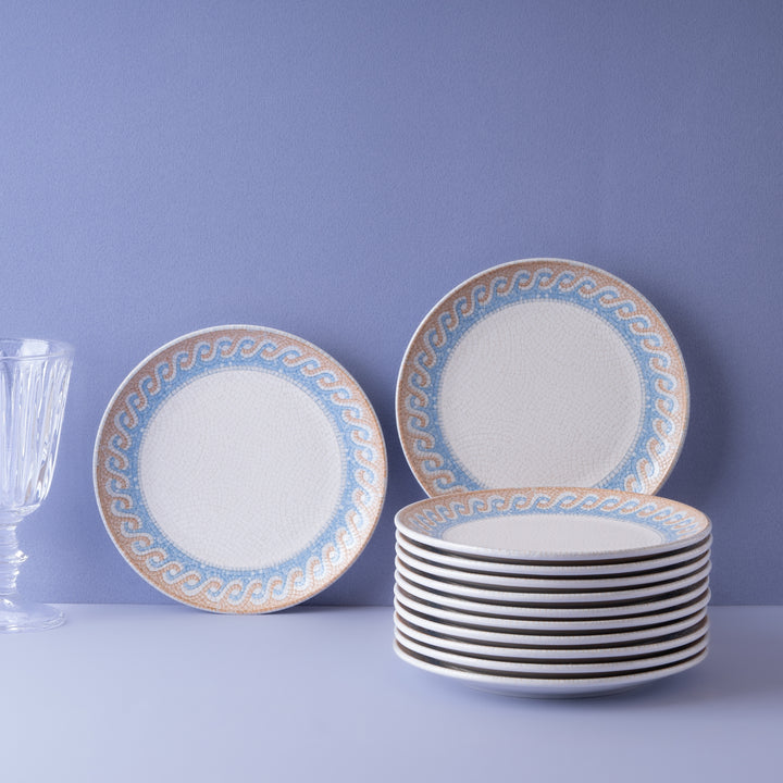 Round Rimless Plate | Porcelain , Pack of  12