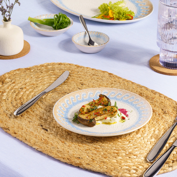 Round Rimless Plate | Porcelain , Pack of  12