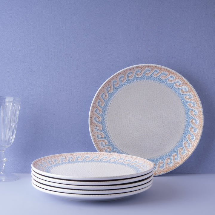 Round Rimless Plates | Porcelain, Set of 6