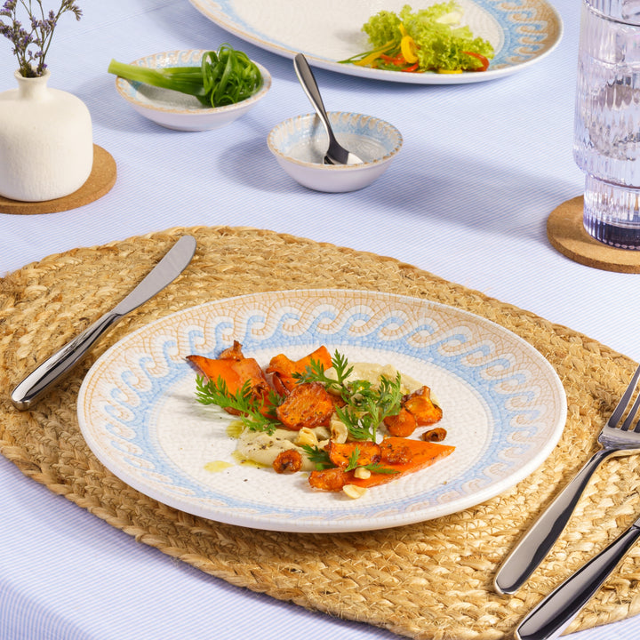 Round Rimless Plates | Porcelain, Set of 6